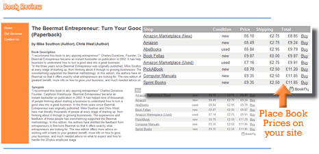 Example Site with BookFly integrated